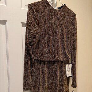NWT Gold shimmery dress
